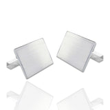 Zilveren Manchetknopen Rechthoek Mat - 925/1000 Zilver - Fotogravure