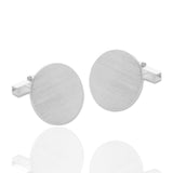 Zilveren Manchetknopen Rond Mat - 925/1000 Zilver - Fotogravure