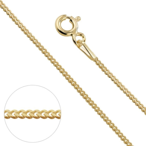 14 Karaat Geelgouden basis collier in div. lengtematen, Gourmet schakel 2.1mm