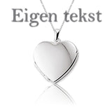 Medaillon hart glans - 925/1000 Zilver - Tekst & Datum gravure