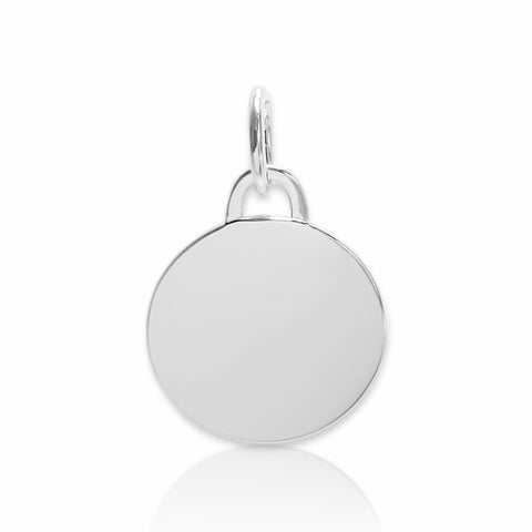 Graveerhanger rond model inclusief een collier en te bestellen met een persoonlijke gravure