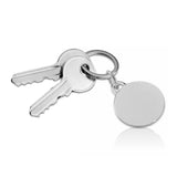 Sleutelhanger Rond 25 mm - 925/1000 Zilver  - Afbeelding of Logo gravure