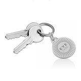 Sleutelhanger Rond 25 mm - 925/1000 Zilver  - Afbeelding of Logo gravure