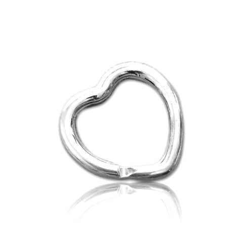 Zilveren Sleutelring in de vorm van een hart - 925/1000 Zilver