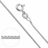 Zilveren basis collier voor hanger in div. lengtematen  - Venetiaans 1,1 mm - Zilver Wit