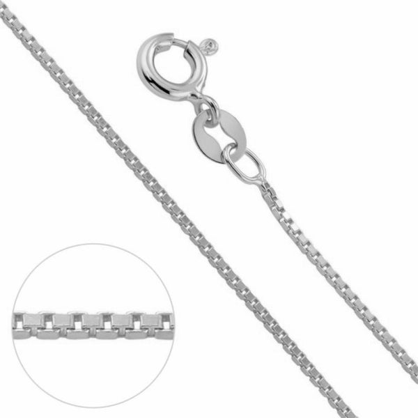 Zilveren basis collier voor hanger in div. lengtematen  - Venetiaans 1,1 mm - Zilver Wit